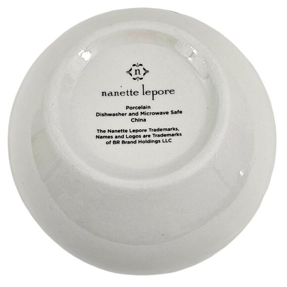 Nanette Lepore Floral Trim Porcelain 5.5" Cereal Soup Salad Bowls – Set of 4 - Picture 11 of 16